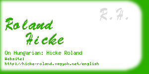 roland hicke business card